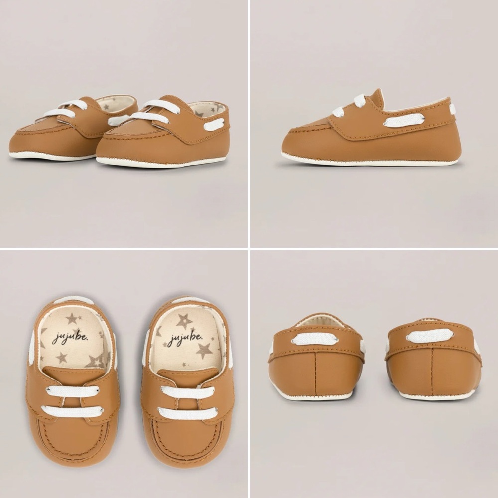 Jujube Eco Steps Baby Shoes - Boat Shoe in Brûlée Brown